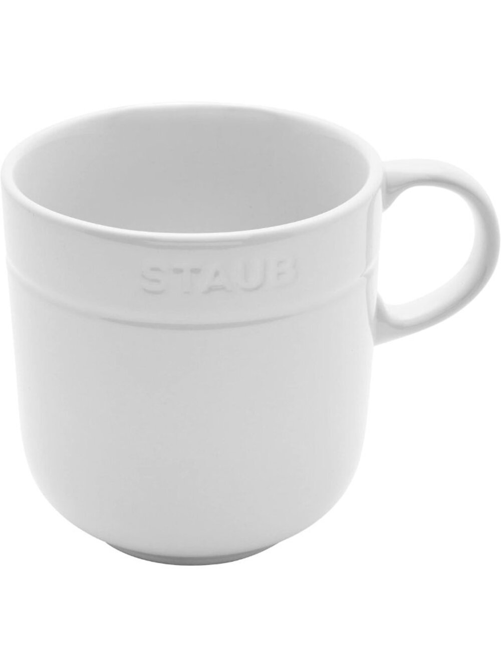 Elegant Ceramic Mug Set - 4-Piece, 16 oz. White Dinnerware for Home & Kitchen